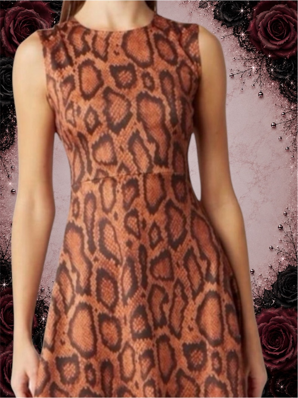 New NWT Women’s We Wore What Tank Skater Dress Snake Print mini dress Small